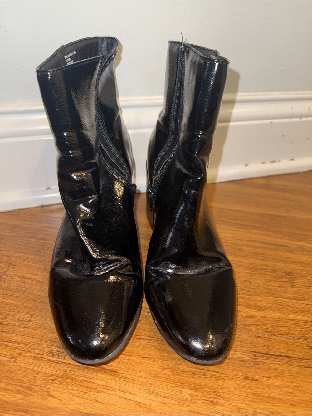Madden‎ Girl Black Patent Ankle Booties